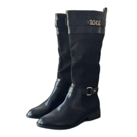 Liz Claiborne womens black block heeled boots size 5 - Picture 1 of 11